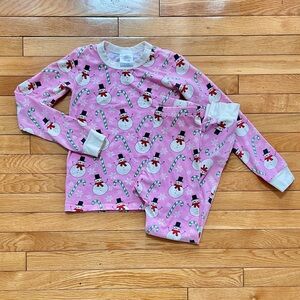 💕Sz 10 Eleanor Rose pink snowman pajamas!